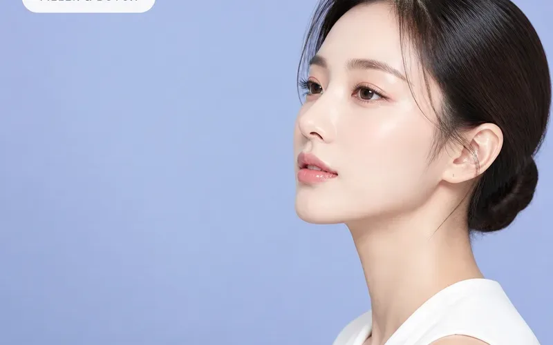 Side profile of a woman with a balanced facial contour
